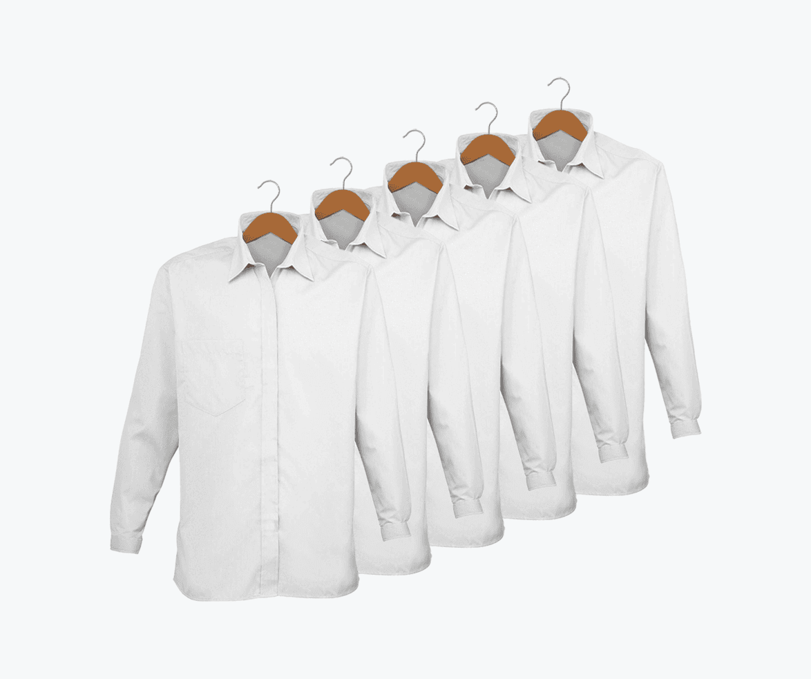 5 X Hung Shirts